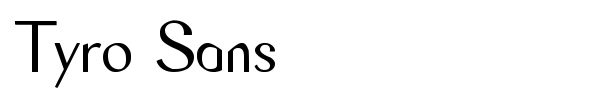Tyro Sans font preview